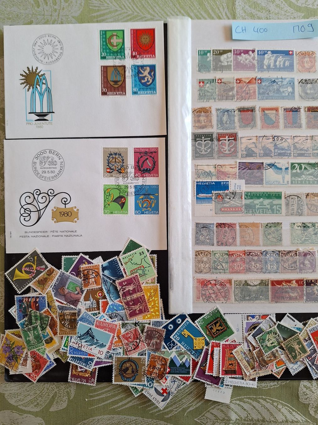 Alle Briefmarken: CH: 400 VERSCHIEDENE GESTEMPELTE (M09) – Gebraucht aus Genolier von Antoine30 1