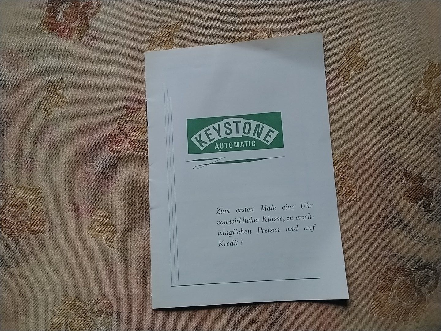 Documenti: Keystone Automatic Uhr Broschüre,  Vintage – Usato da Biel/Bienne venduto da taki25