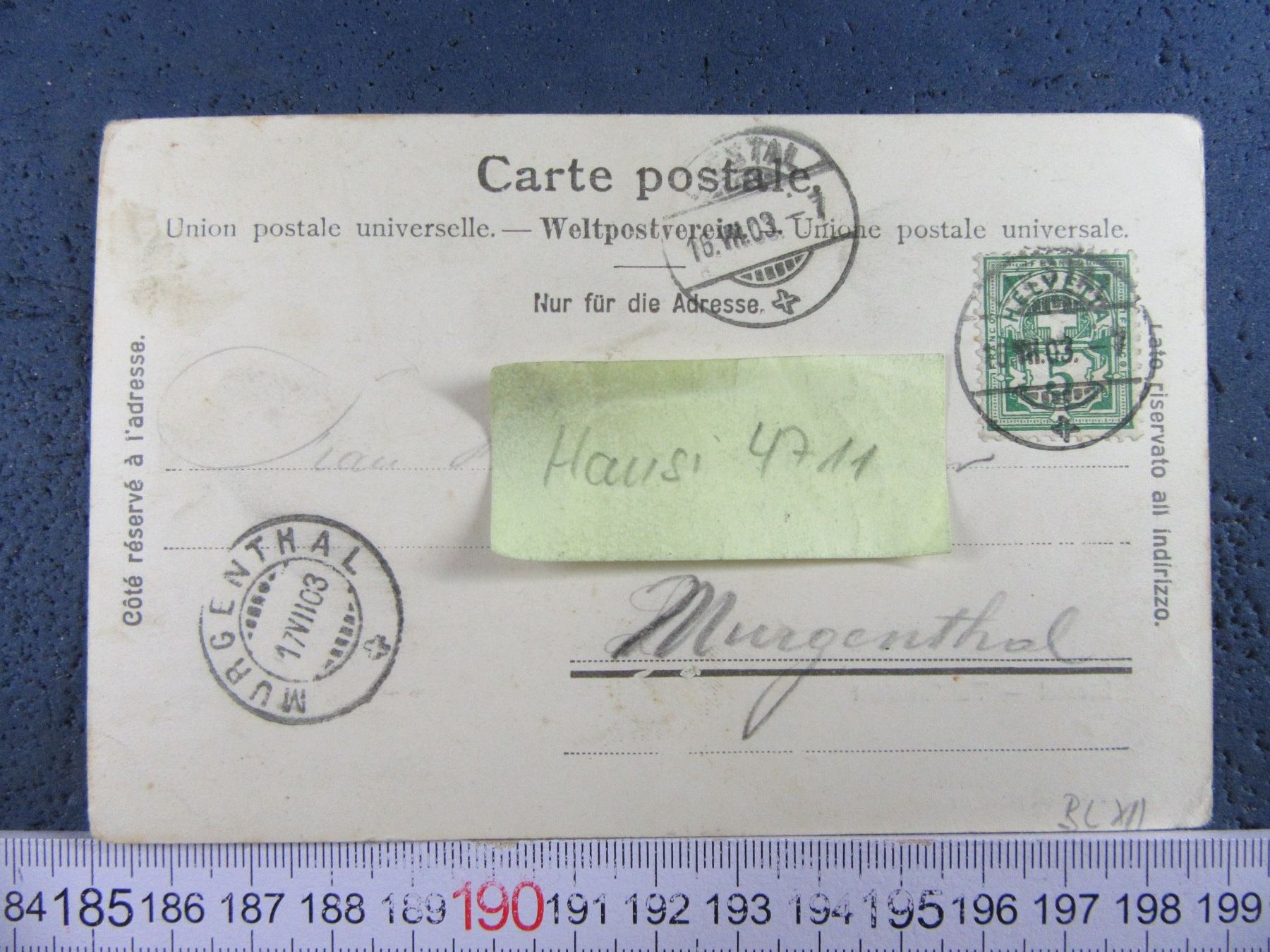 Cartoline postali: LIESTAL 1903 TOTALANSICHT BL-AK – Usato da Ettingen venduto da Hausi4711 1