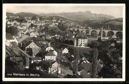 Herisau, Ortsansicht mit Säntis und Via