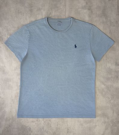 T-shirt Ralph Lauren Bleu Ciel Chiné - Taille S #65