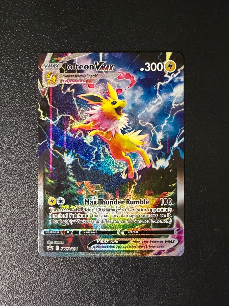 Pokémon Sammelbilder & Trading cards: Jolteon VMAX #SWSH184 – Neu (gemäss Beschreibung) aus Niedergösgen von SwissPokeCards