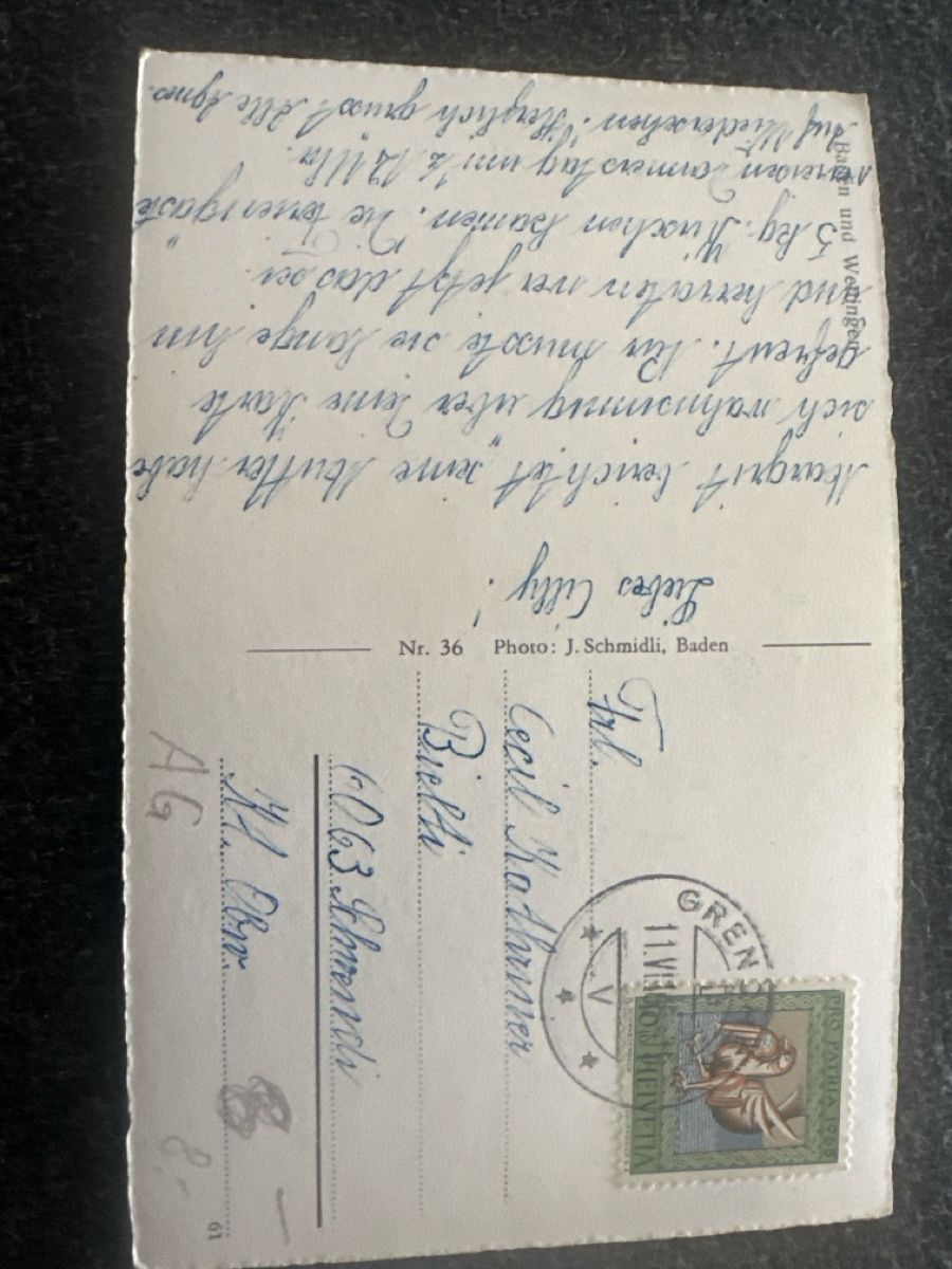 Cartoline postali: Baden & Wettingen cá. 1960 – Usato da Wettingen venduto da OttoNeuerName 1