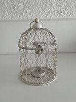 Vogelkäfig Teelicht aus Metall / Shabby Chic
