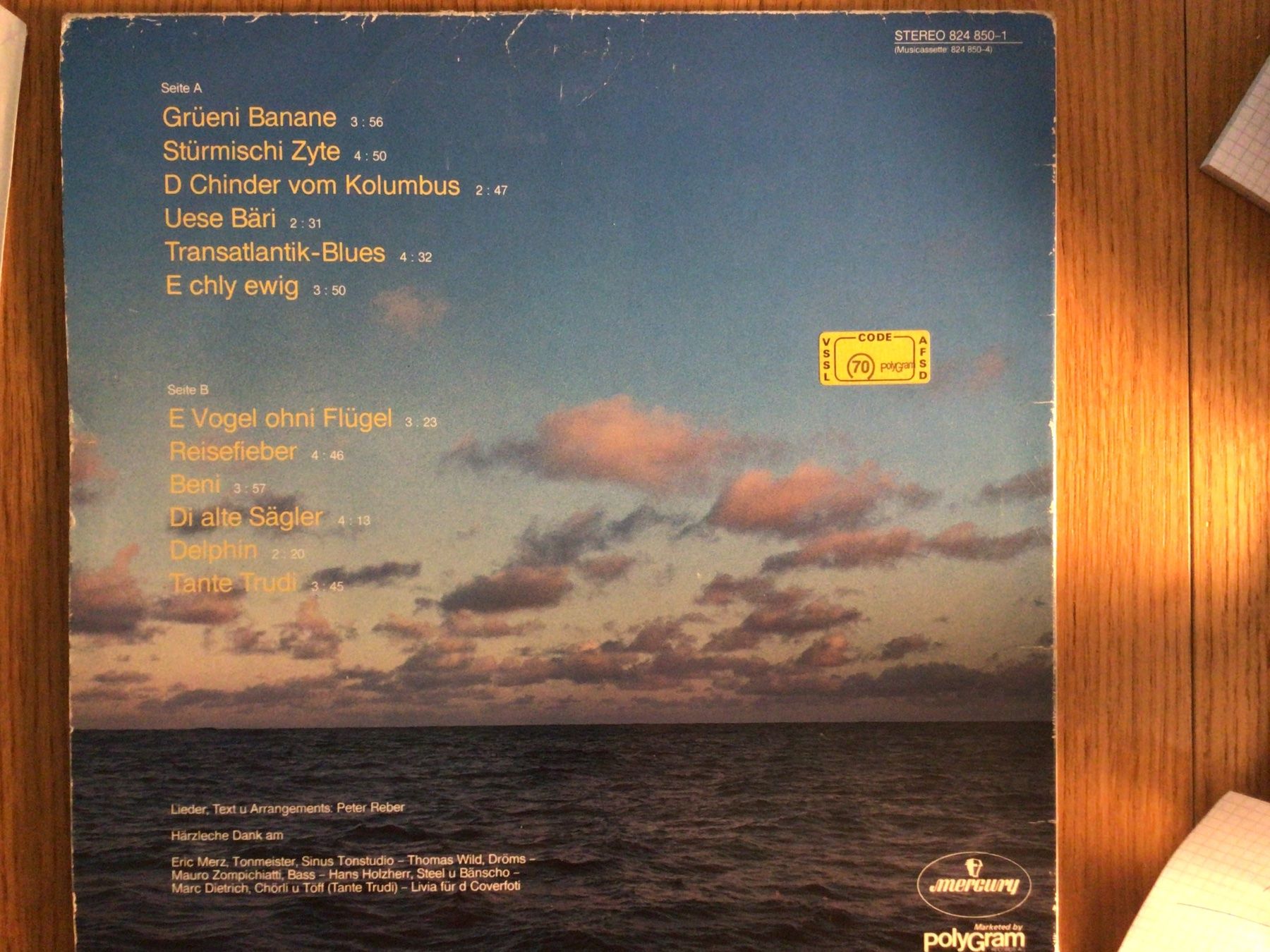 Schallplatten: PETER REBER, Grüeni Banane LP, 1985 – Gebraucht aus Steinach von Quarkie 2