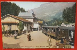 Brünig 1911 - Beim Bahnhof-Buffet