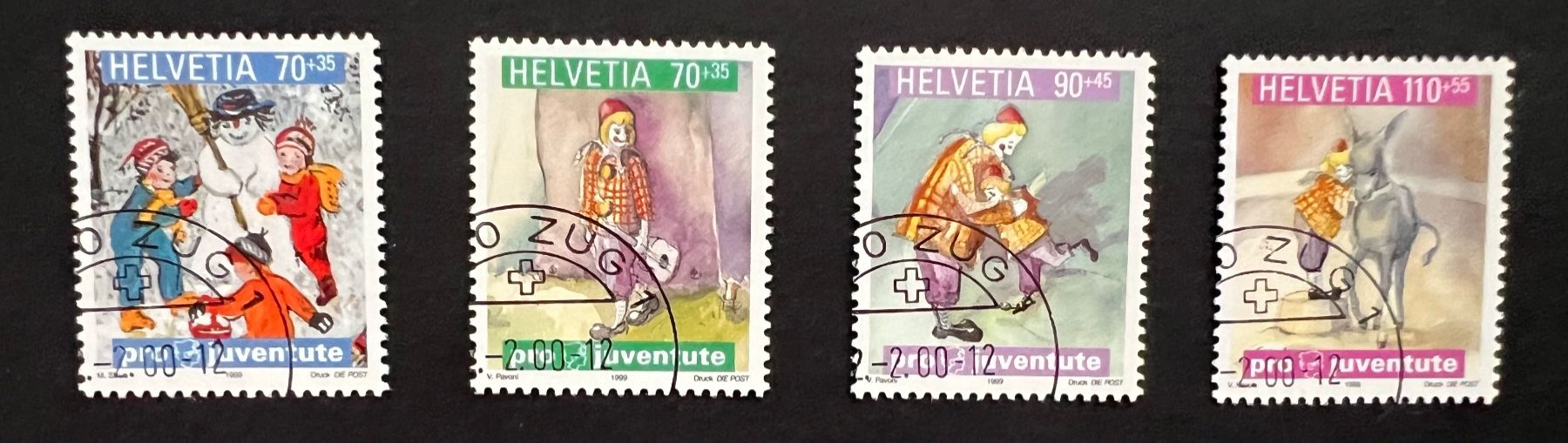 Tutti i francobolli: Pro Juventute 1999 Eckstempel gestempelt – Nuovo (secondo la descrizione) da Hünenberg See venduto da wer_5286