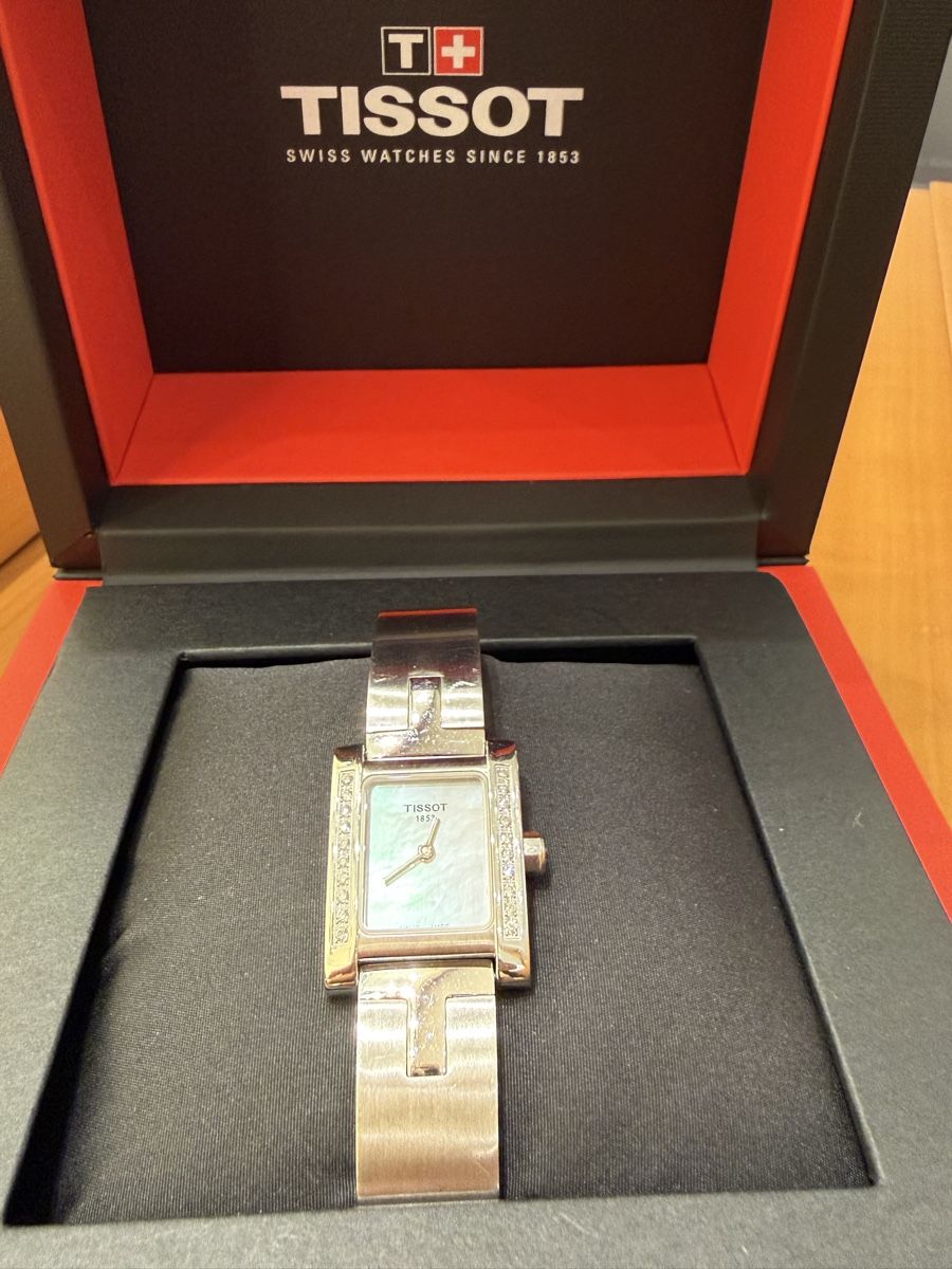 Tissot Orologi: Tissot Damenuhr Square mit Diamanten – Usato da Watt venduto da Steffi84
