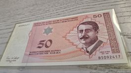 Bosnien-Herzegowina 50 Konvertibilnih Maraka, neu, selten!