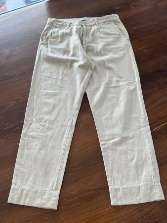 Herren Hose beige Leinen/BW Grösse 50 neuwertig