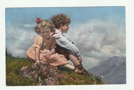 Alte Ansichtskarte Heidi und Peter Gelaufen Jahr 1929