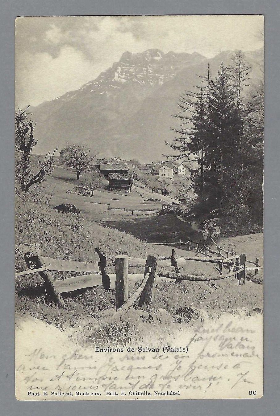 Cartoline postali: 1907, SALVAN, ENVIRONS – Usato da Pura venduto da ulisse1957