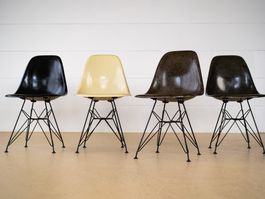 Vintage Eames Fiberglas Stühle Hermann Miller