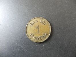 Jeton SBB CFF - Bon für 1 Getränk