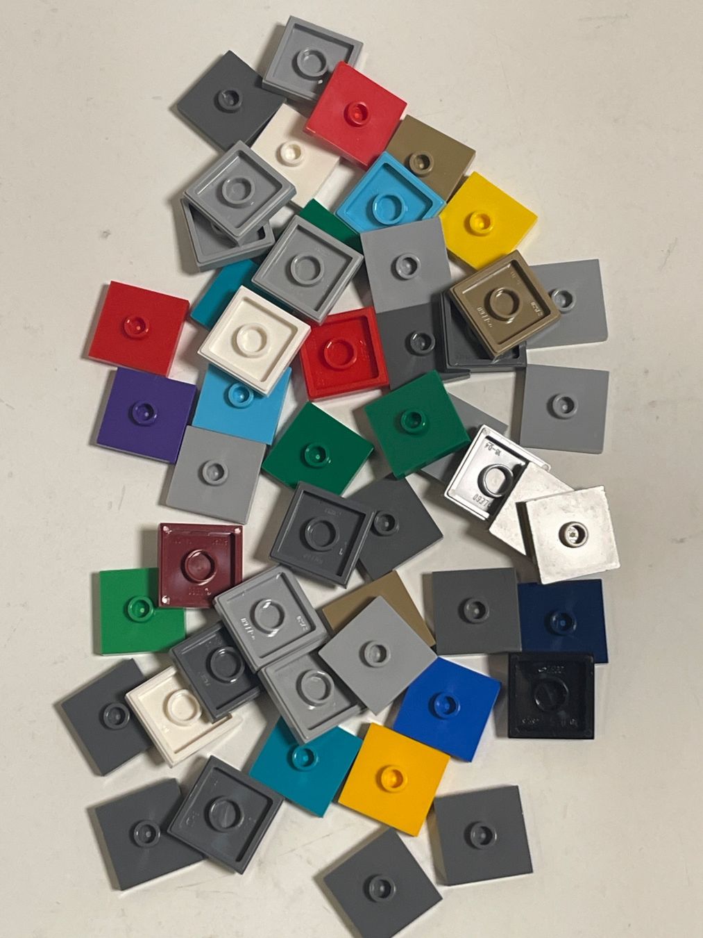 Lego Giocattoli: Lego  -  50 Plättchen 2x2 mit Jumper – Usato da Gelterkinden venduto da cobra0110