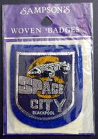 SPACE 1999 SPACE CITY BLACKPOOL BLUE EDITION BADGE 1970s