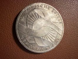 10 Deutsche Mark Gedenkmünze München 1972 Olympia Silber