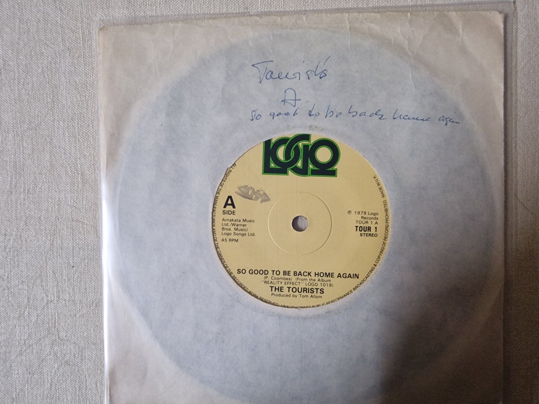 Dischi in vinile: The Tourists Single – Reality Effect – Usato da Root venduto da atelier22