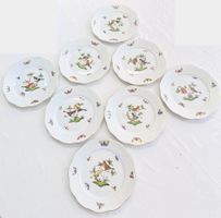 8 Herend Porzellan Dessertteller im Dekor Rothschild ca.19cm