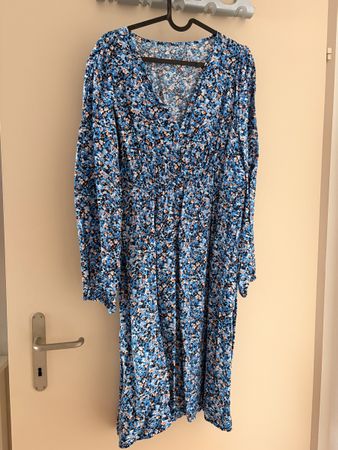 Kleid Blumenmuster blau Grösse M guter Zustand