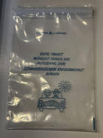 Vintage Kulturtasche Autobank Zürich SKA