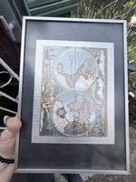 Vetro Swiss Wandbild Weltkarte, stilvoller Rahmen!