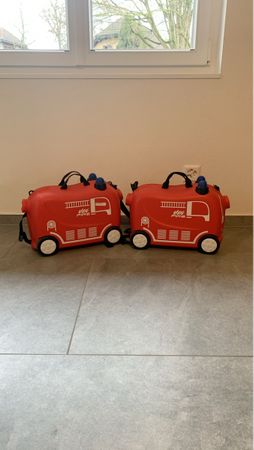 Valises enfant motif camion de pompier, idéales pour voyager