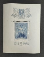 Tschechoslowakei 1938, 20 Jahre Republik, Bl5 ungestempelt