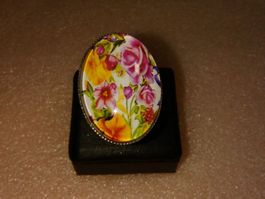 ring edelsthal,,,,mit blumen,,,gelb und lela