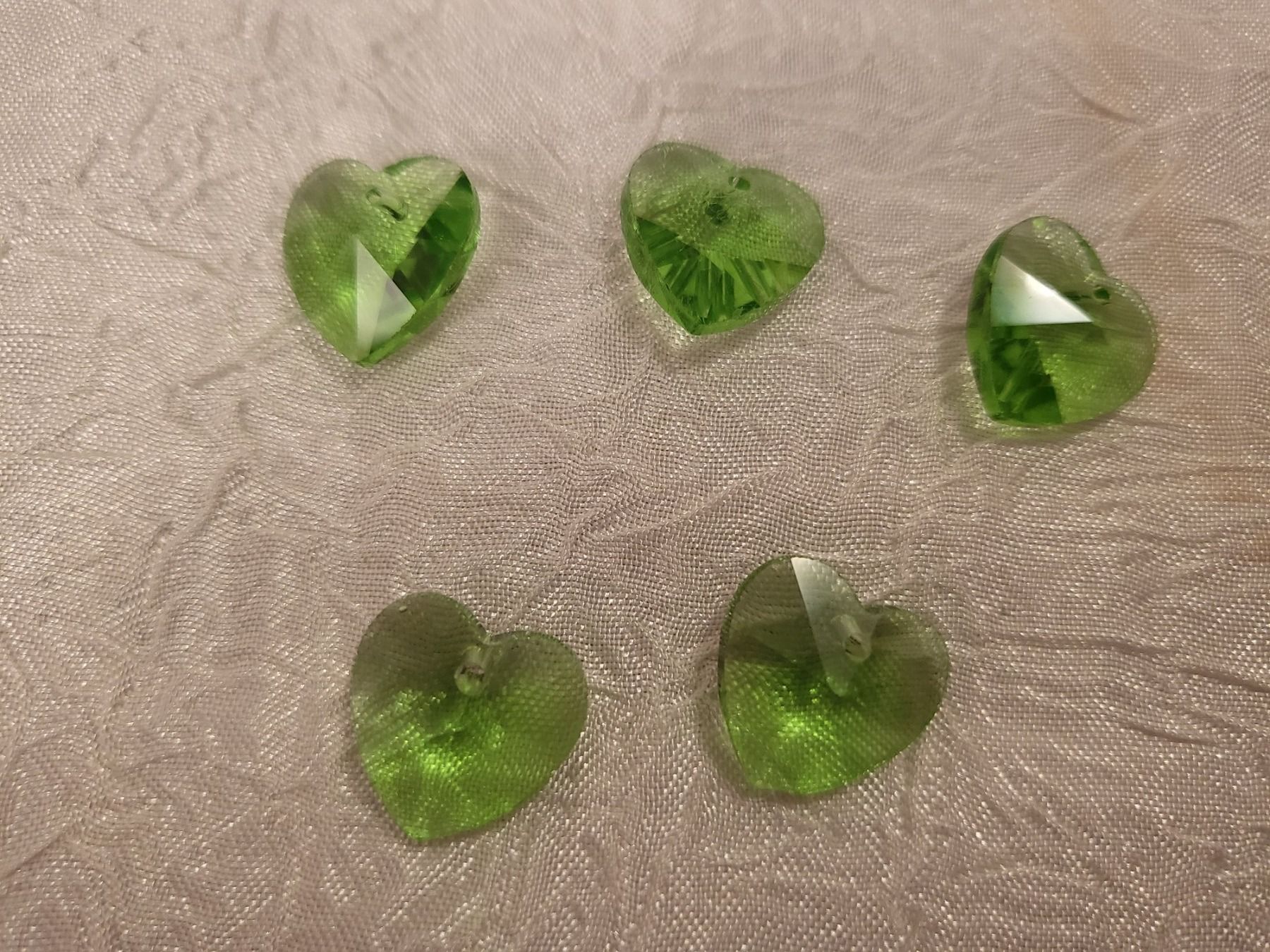 Perle (finte): Glasherz 14mm 5 stück ( nr1) – Nuovo e nell'imballaggio originale da Dietikon venduto da Eleda