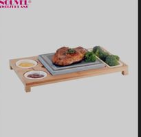 Hot Stone Kit Tischgrill mit Keramik Schalen für Fleisch...