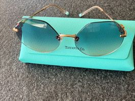 Sonnenbrille Tiffany & Co. TF 3077 blau gold neuwertig
