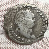 SEHR SELTEN  Titus, 80 n. Chr., Denar, Silber