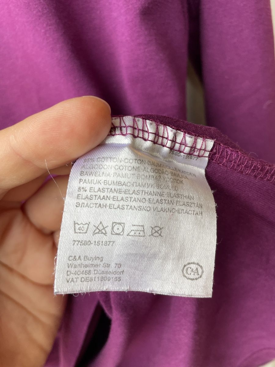 C&A T-shirt: Langarmshirt in violett – Usato da Horw venduto da r.jokiel 2