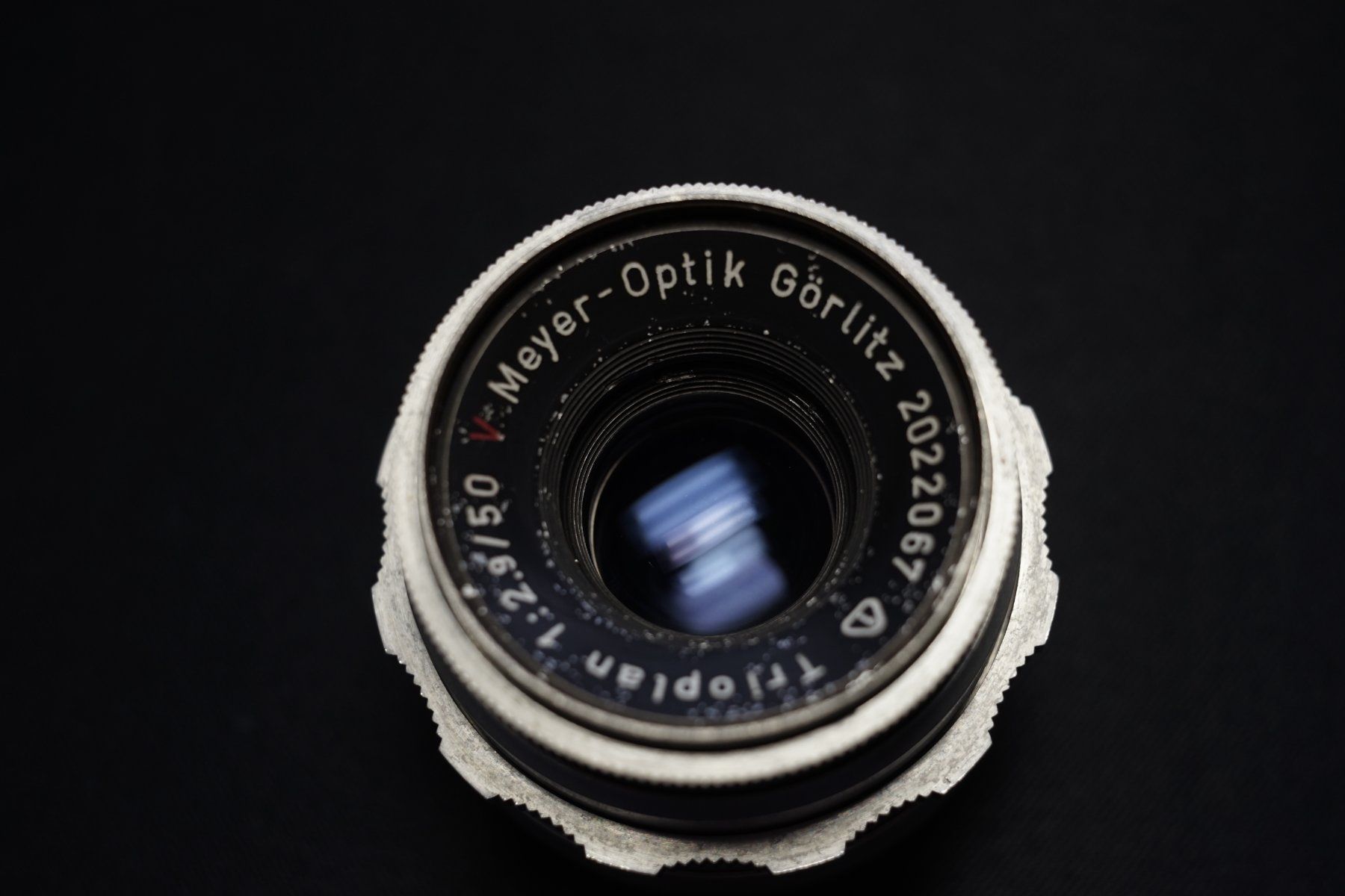 Appareil photo Exakta Exacta I, Meyer Trioplan 50mm f/2.9