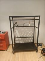 Ikea RÅVAROR grosses Regal auf Rollen, 100 x 140, schwarz