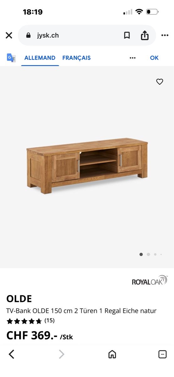 Jysk Mobili TV: Meuble télé jysk 150cm – Usato da Choëx venduto da steveXB12
