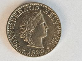 20 Rappen, Jahrgang 1929