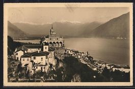 AK Locarno, Madonna del Sasso, 1914