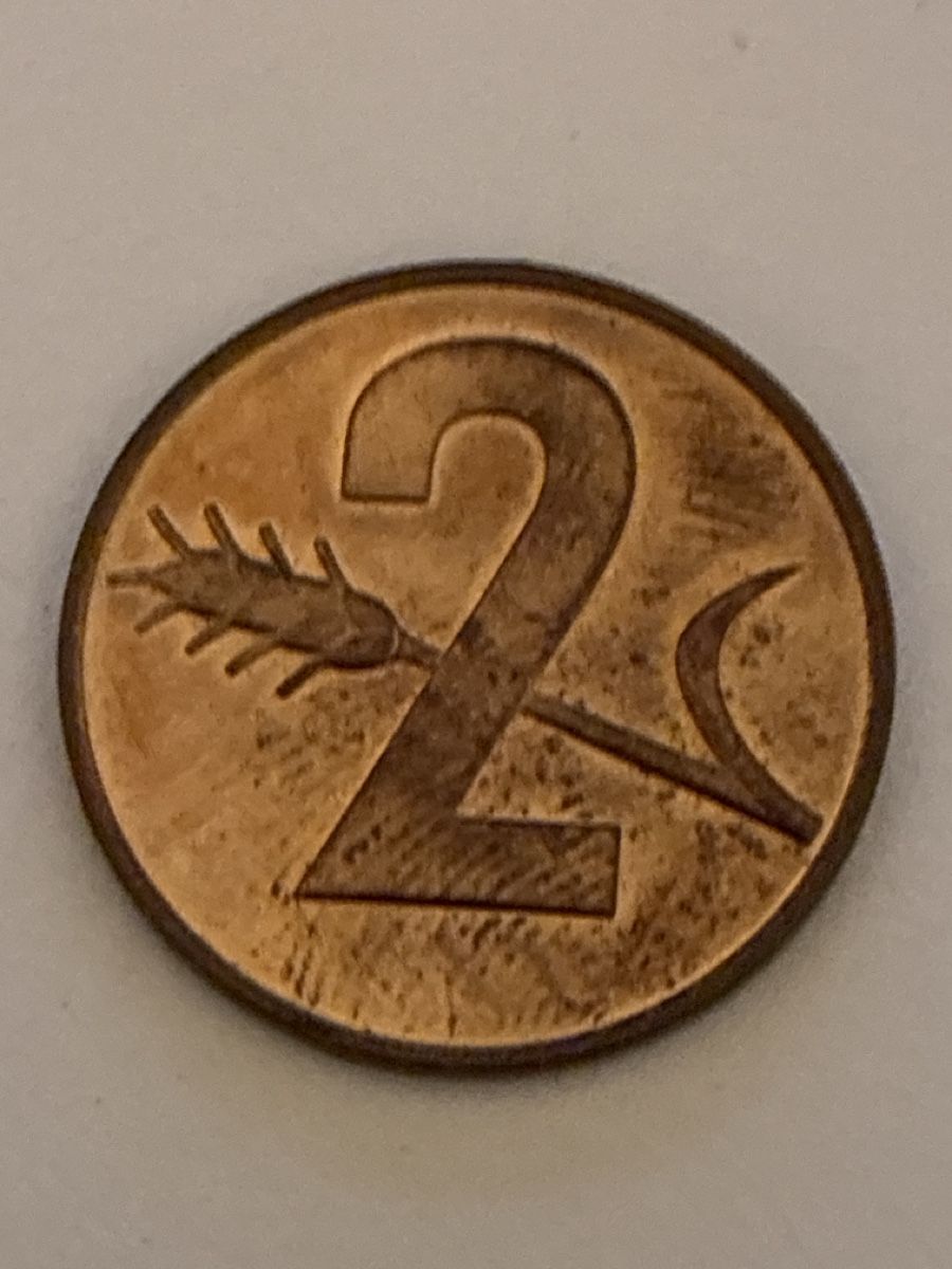 Tutti le monete: Nr. 11: 2 Rappen, Schweizer Franken, 1970 – Usato da Burgdorf venduto da Yakari5165 1
