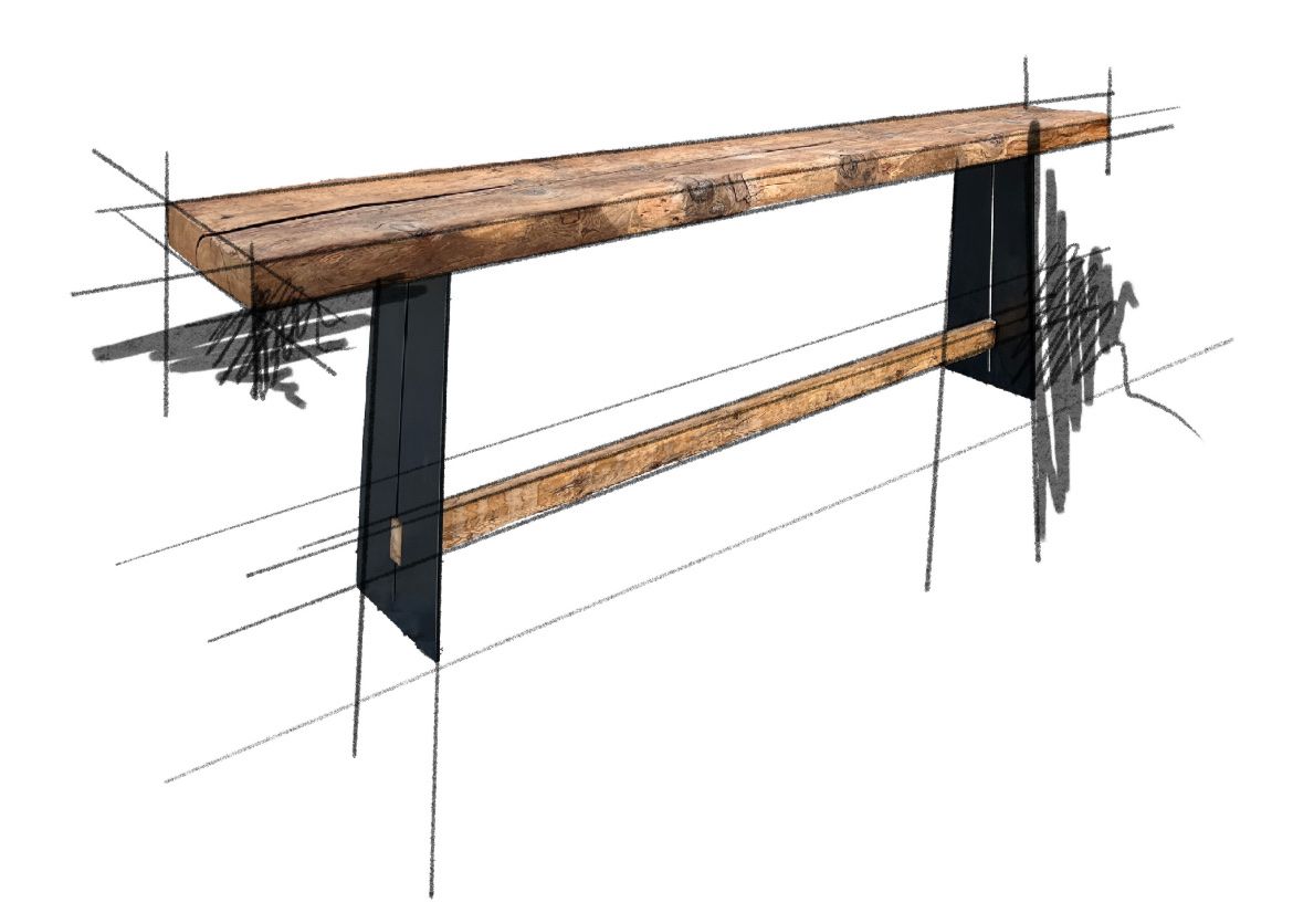 Tavoli: Bar/Stehtisch aus Stalllerche, einzigartiges Design – Nuovo (secondo la descrizione) da La Punt Chamues-ch venduto da mhaefu