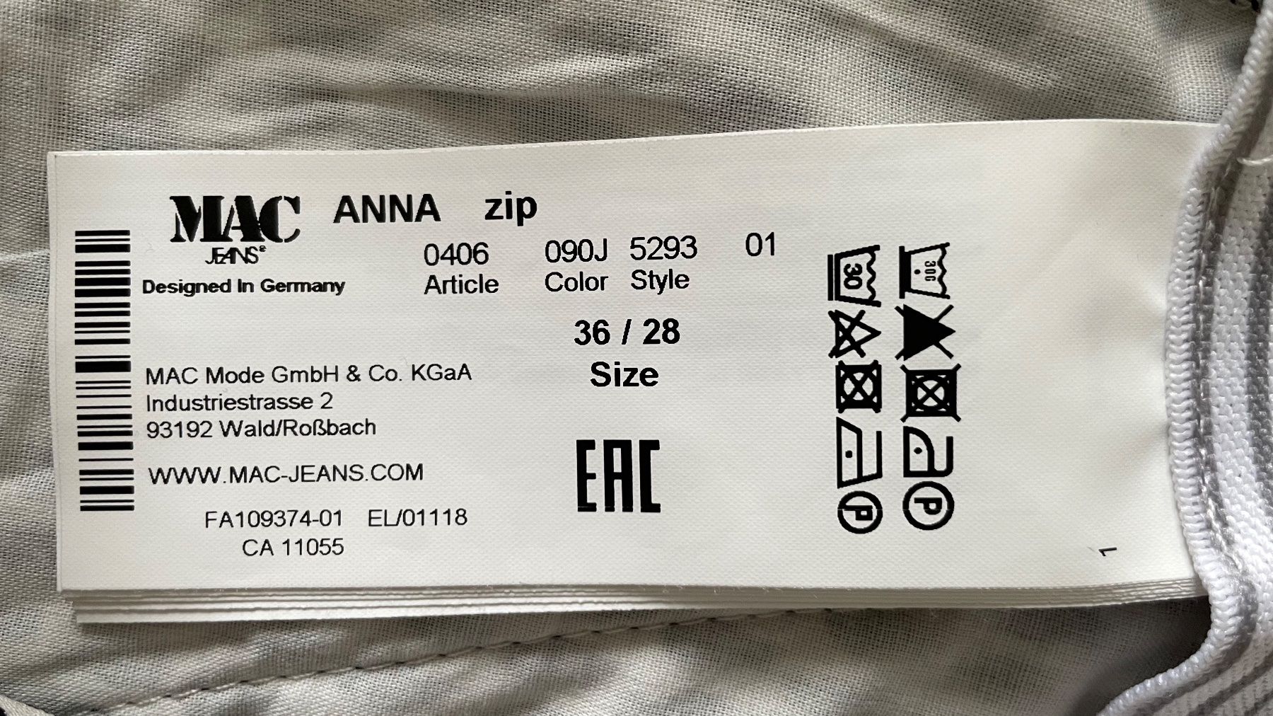 Pantaloni: MAC Slimfit Hose "Anna", Grösse 36 – Nuovo (secondo la descrizione) da Thalwil venduto da 0_Primavera_0 8