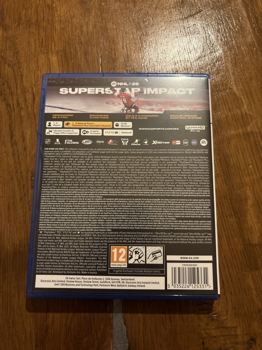 Sony Spiele: NHL 26 PS5 – Gebraucht aus Zürich von dieghe 1
