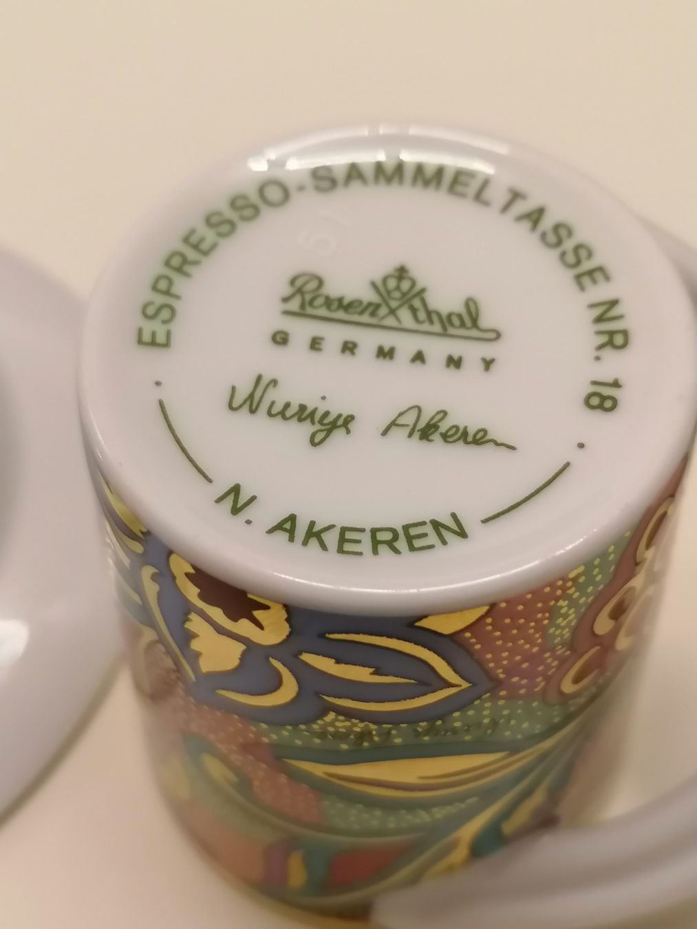 Rosenthal Tassen: Rosenthal Espresso Sammeltasse Nr. 18 – Gebraucht aus Basel von vintagecollector 1