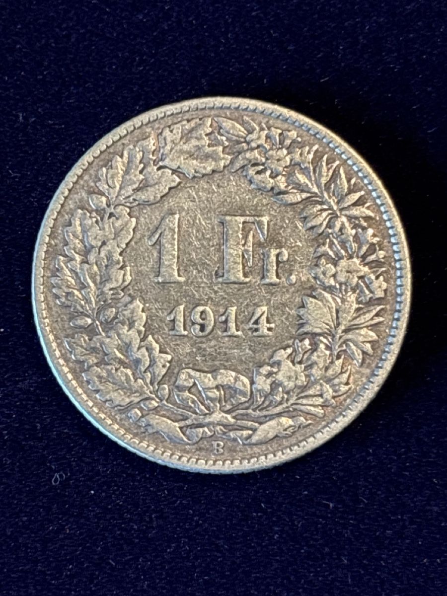 Alle Münzen: 1 Franken Stück Silber 1914 – Gebraucht aus Salvenach von Haeseli59