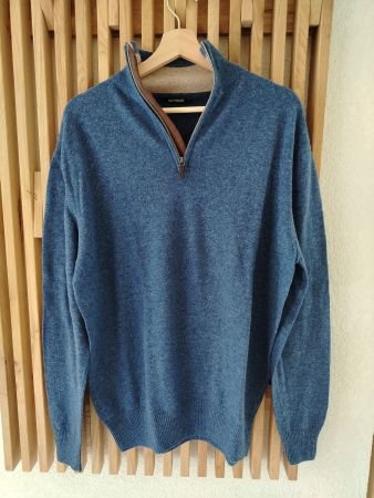 Hochwertiger Herrenpulli von Navyboot Merino-Kaschmir-Mix
