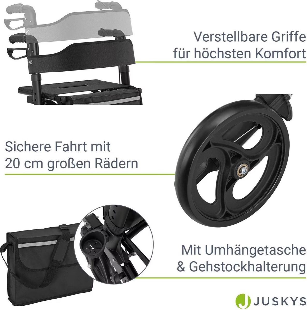 Gehhilfen: Rollator Juskys Vital beige – Gebraucht aus Männedorf von deal4deal 8