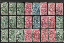 Lot Weltpostverein UPU 1900, gestempelt