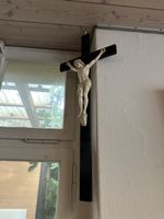 Kreuz mit Jesusfigur, Vintage, für die Wand, ca. 45cm