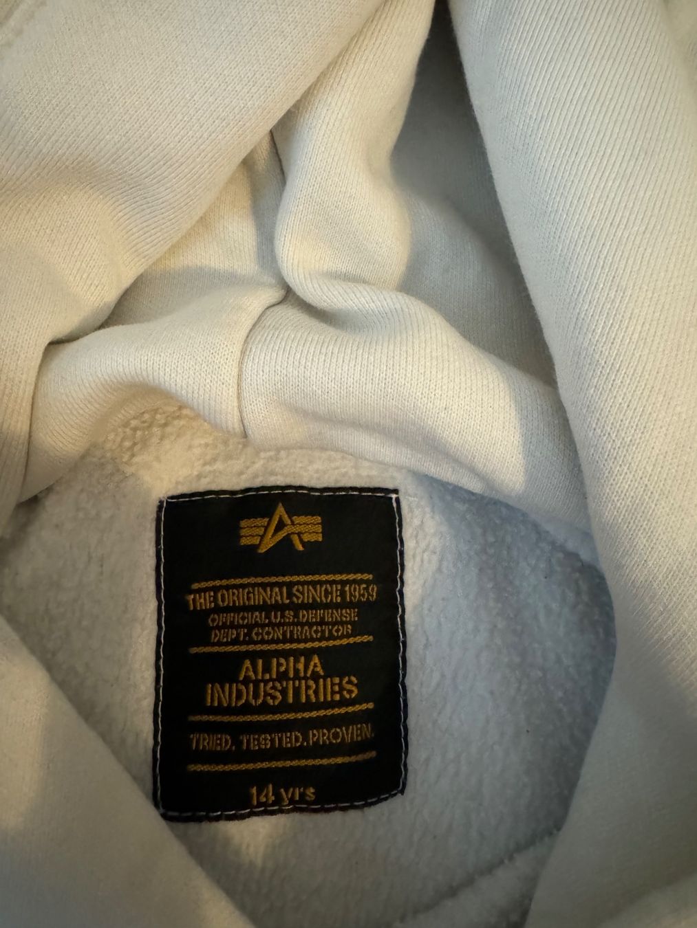 Alpha Industries Maglioni & Felpe: Alpha Industries Hoodie Weiss – Usato da kloten venduto da Sneki5 3